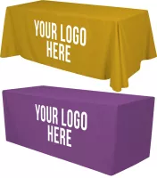6ft Tablecloth with 1 Color Logo - Heat Transfer