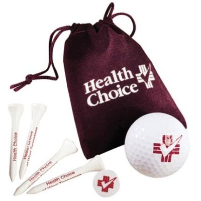 Golf Gift Set In Velour Bag