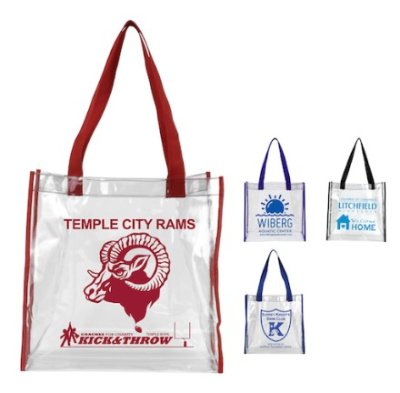 Logo Brands Louisville Cardinals Stadium Clear Tote Bag