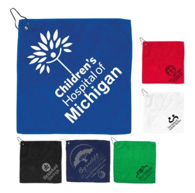 Microfiber Golf Towel with Metal Grommet and Clip