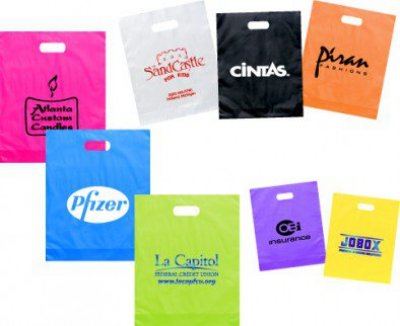 Backpacks Bags  Totes  Library Logo Plastic Library Bags  25Pkg